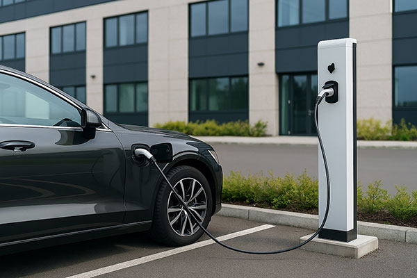 automóvel eletrico a carregar